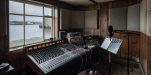 Vauberryquirkly Harbourside recording booth and audio engineering equipment in Bristol